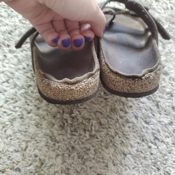 Birkenstock Mayari brown leather toe loop sandals sz 37/6,5 - Picture 5 of 8